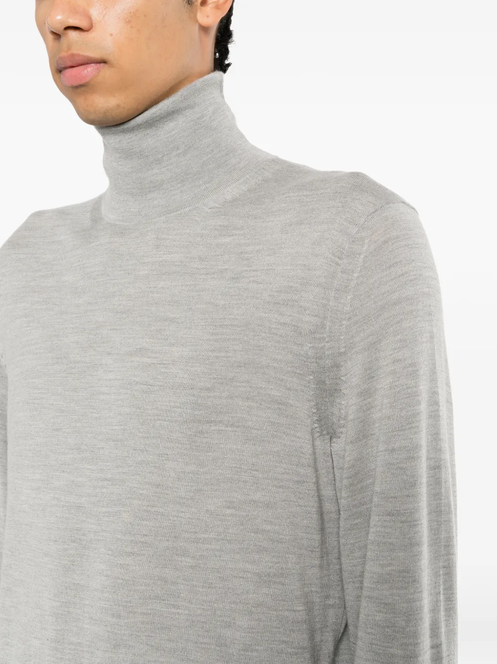 TOM FORD fine gauge roll neck jumper Grijs