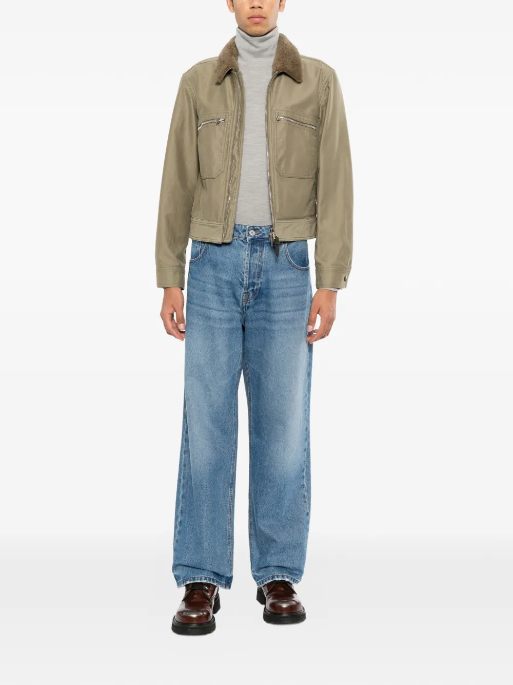 TOM FORD fine gauge roll neck jumper Grijs