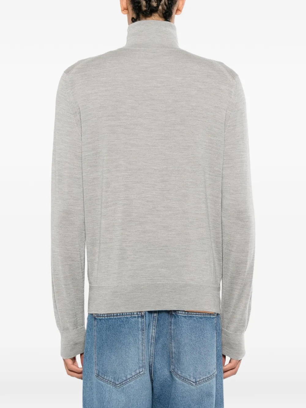 TOM FORD fine gauge roll neck jumper Grijs