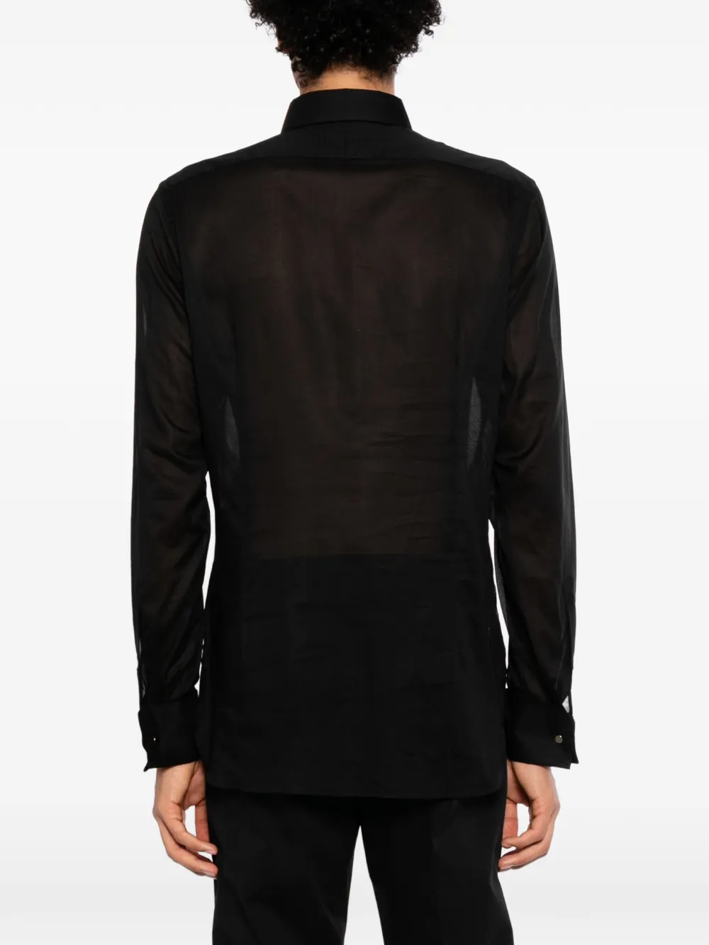 TOM FORD pleated evening shirt Zwart
