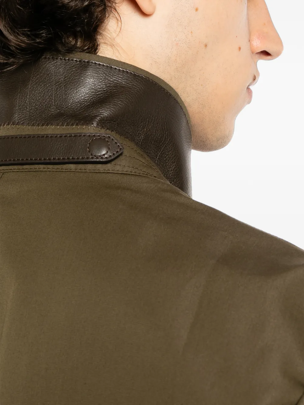 TOM FORD Legerjack met enkele rij knopen Groen