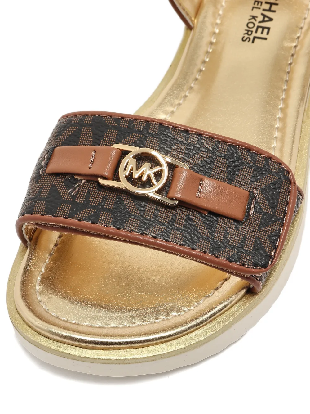 Michael Kors Kids monogram-print logo-plaque sandals Bruin
