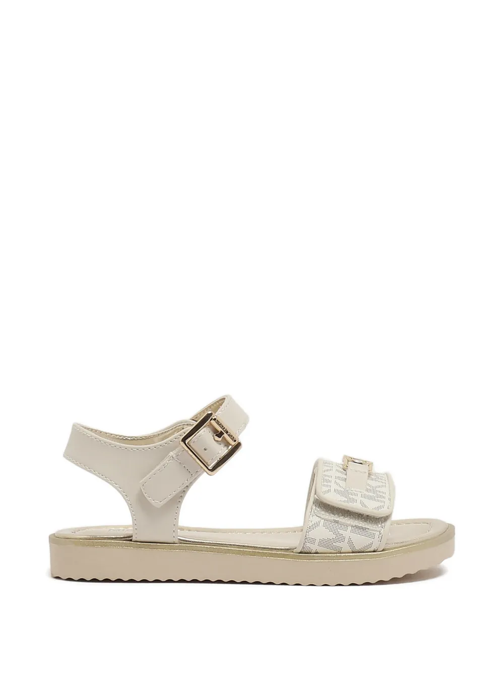 Michael Kors Kids monogram-print touch-strap sandals - Neutrals