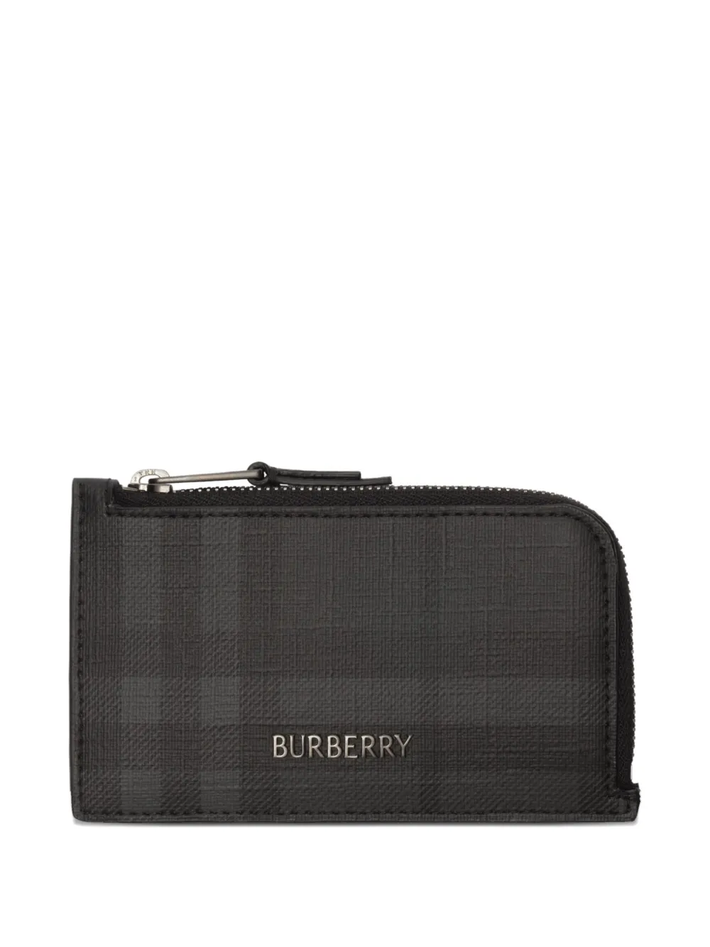 Burberry Portacarte City Check con zip - Grigio