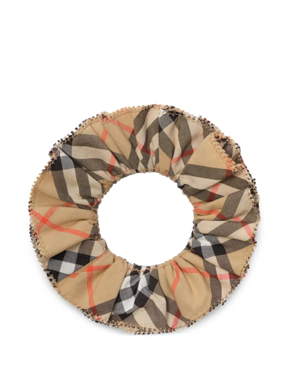 Burberry Kids Check cotton scrunchie - Neutrals
