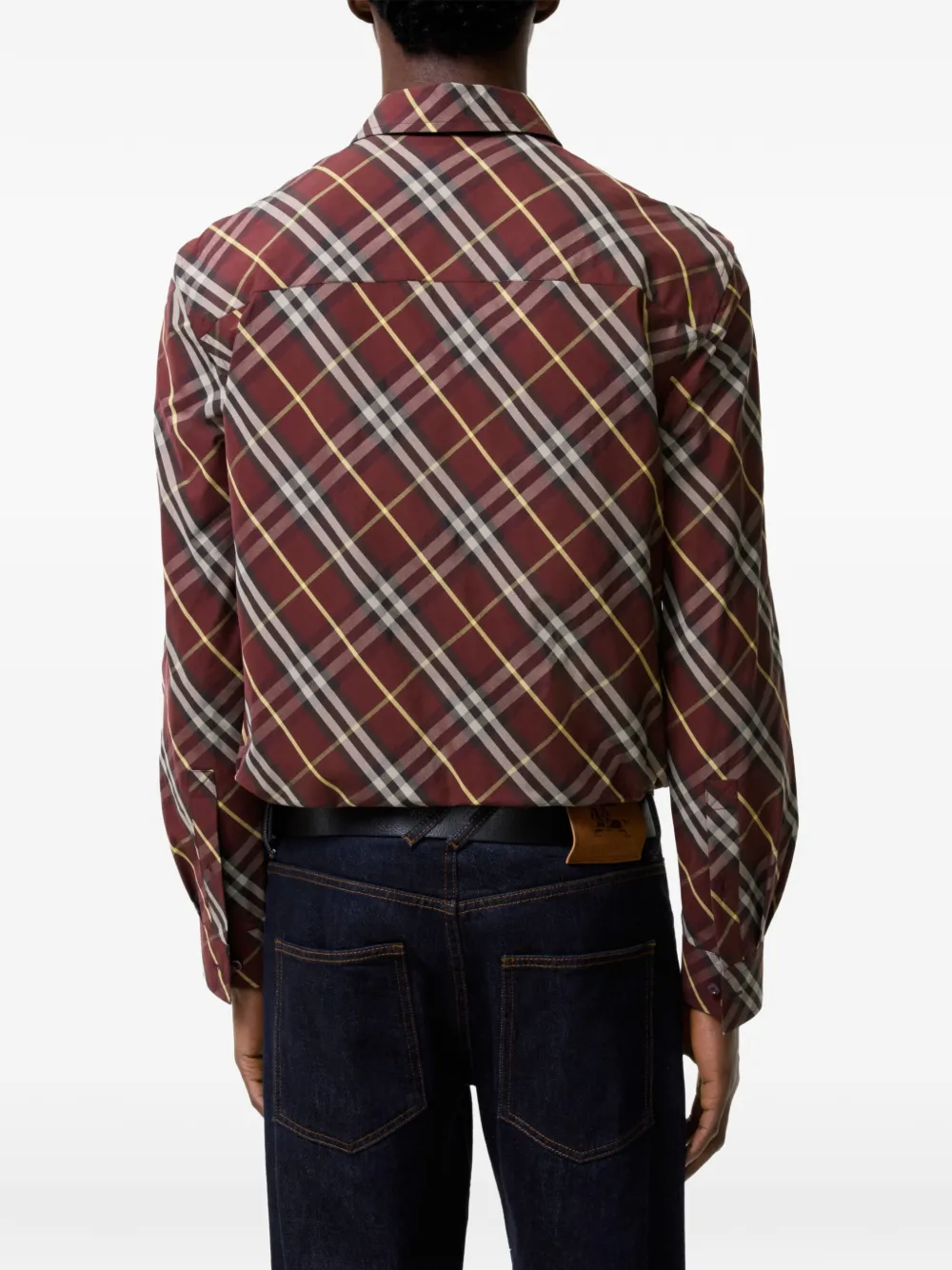 Burberry Check classic-fit katoenen overhemd Rood