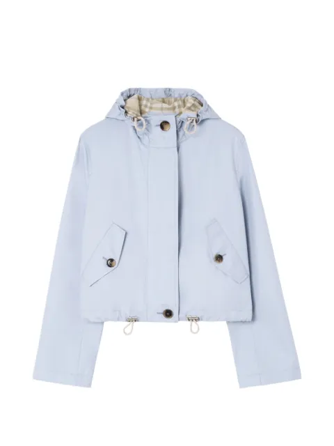 Burberry Parka cropped de gabardine tropical