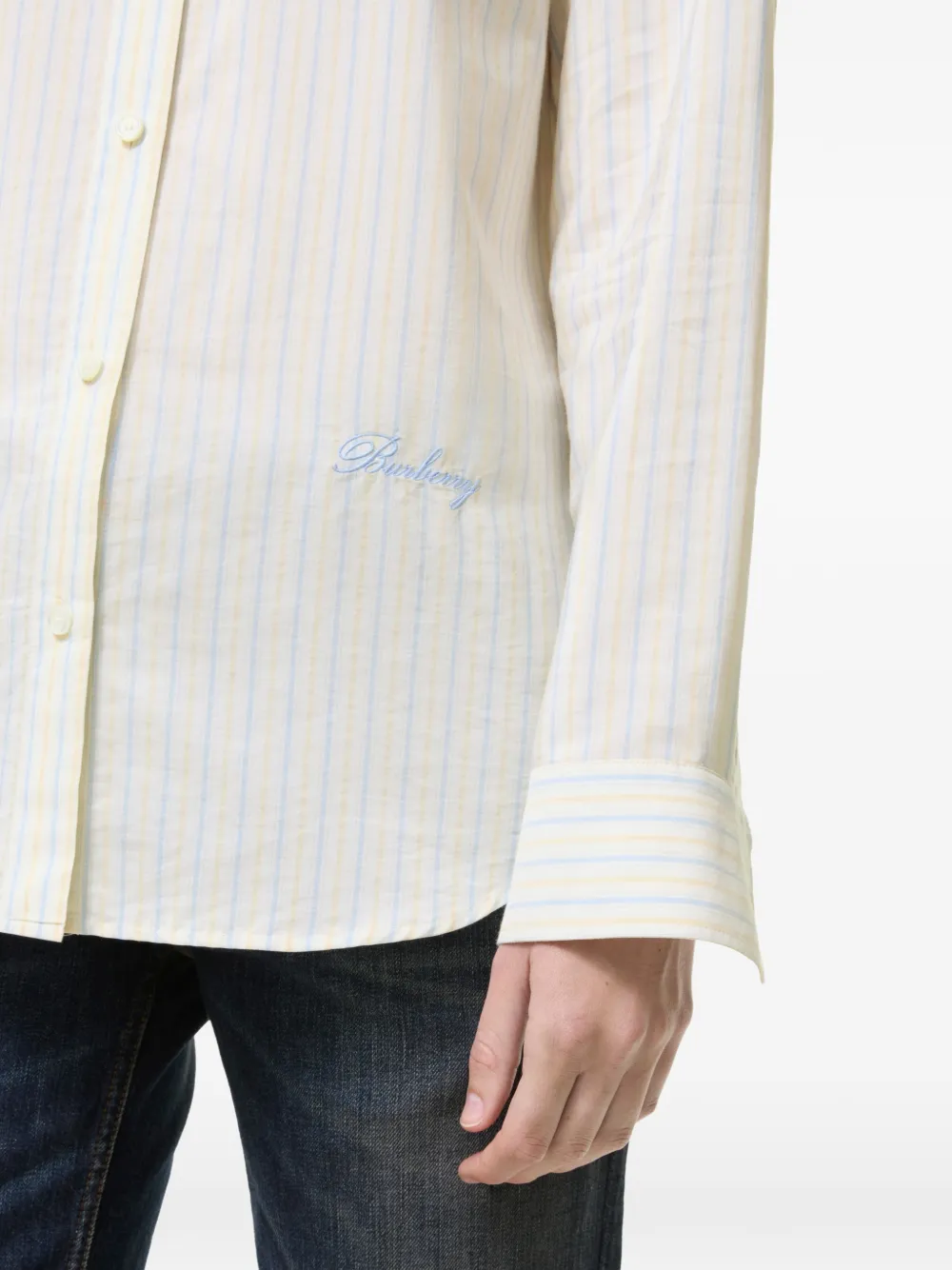 Burberry Gestreepte blouse Geel