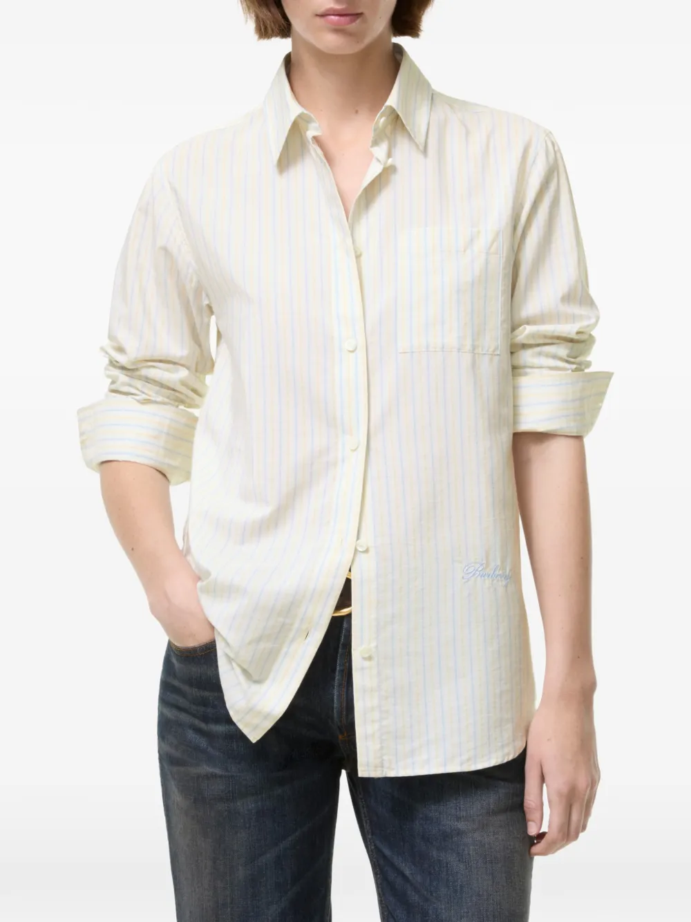Burberry Gestreepte blouse Geel