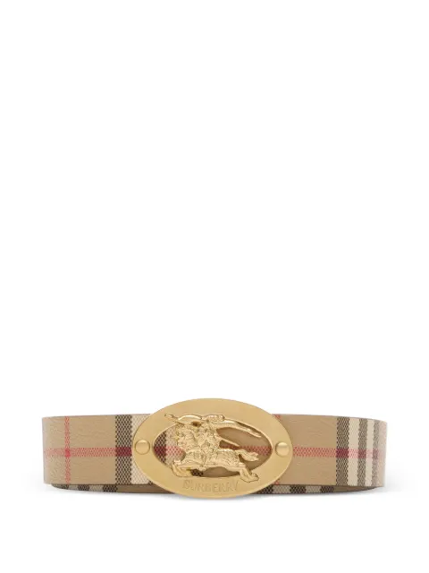 Burberry reversible Check Knight stamp belt