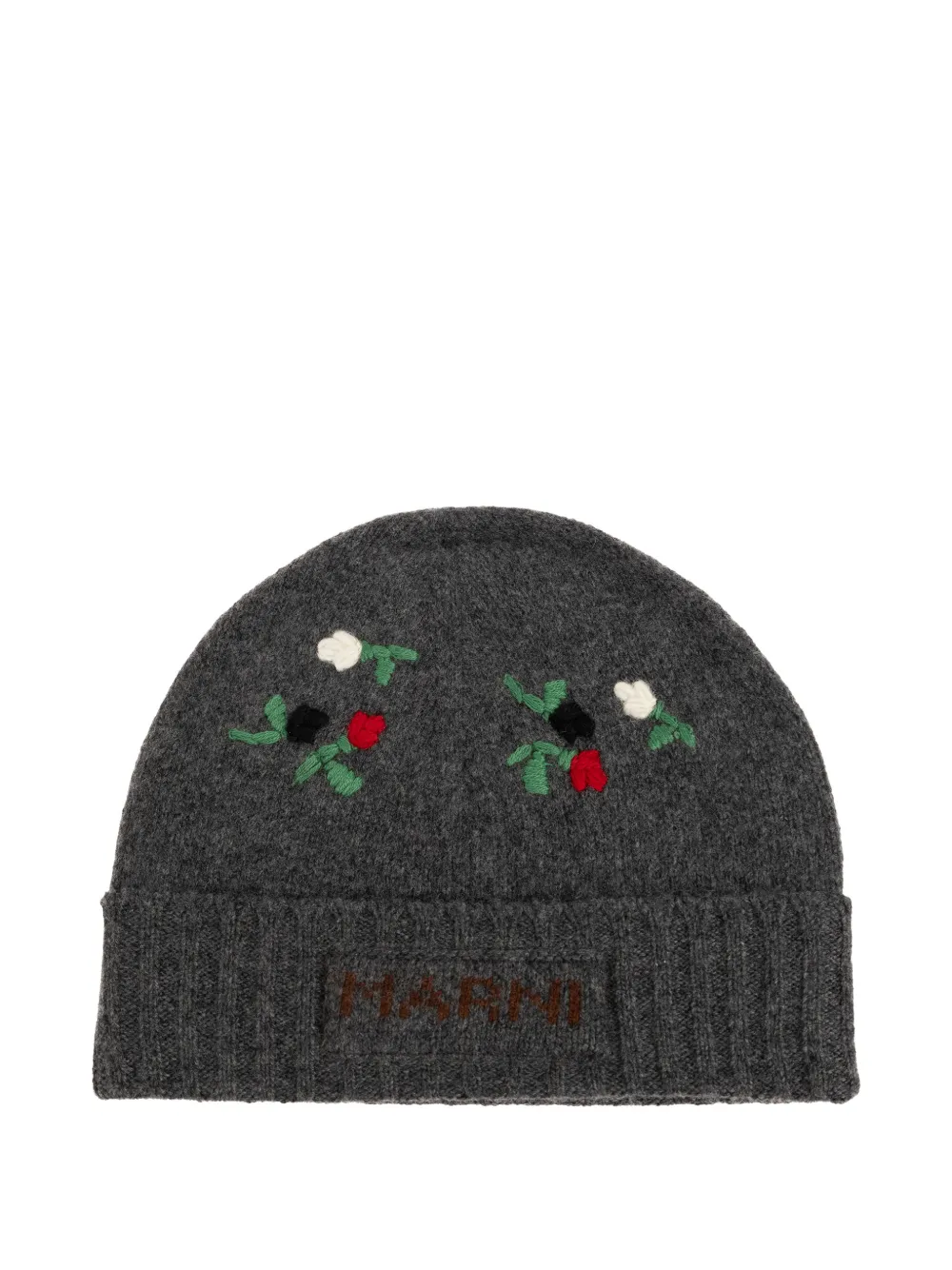 Marni Muts met geborduurde bloemen Grijs