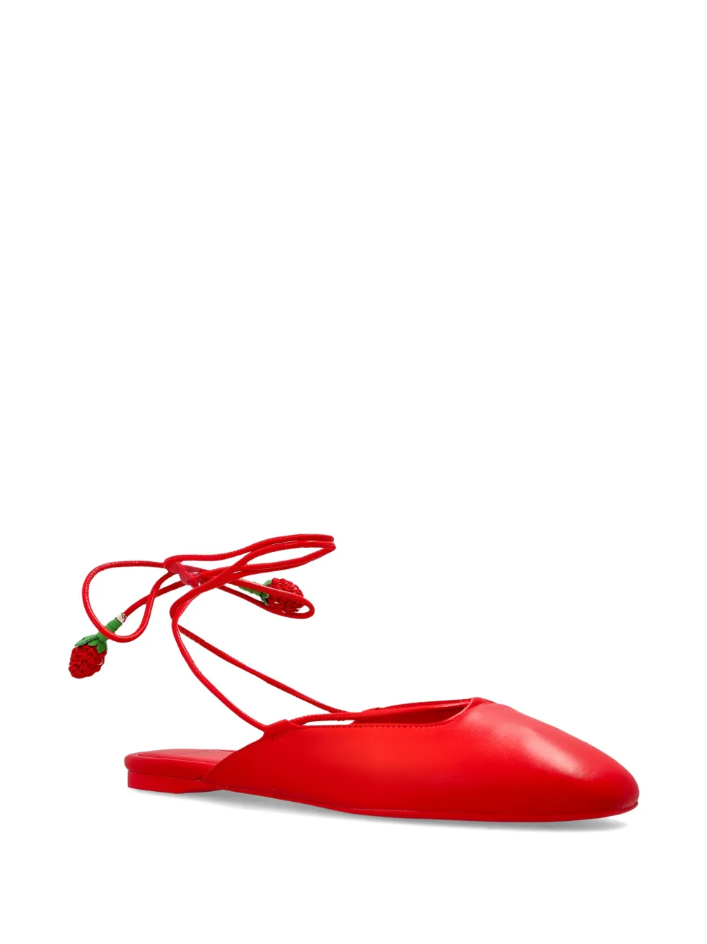 Kate Spade Eloise strawberry-charm lace-up pumps Rood