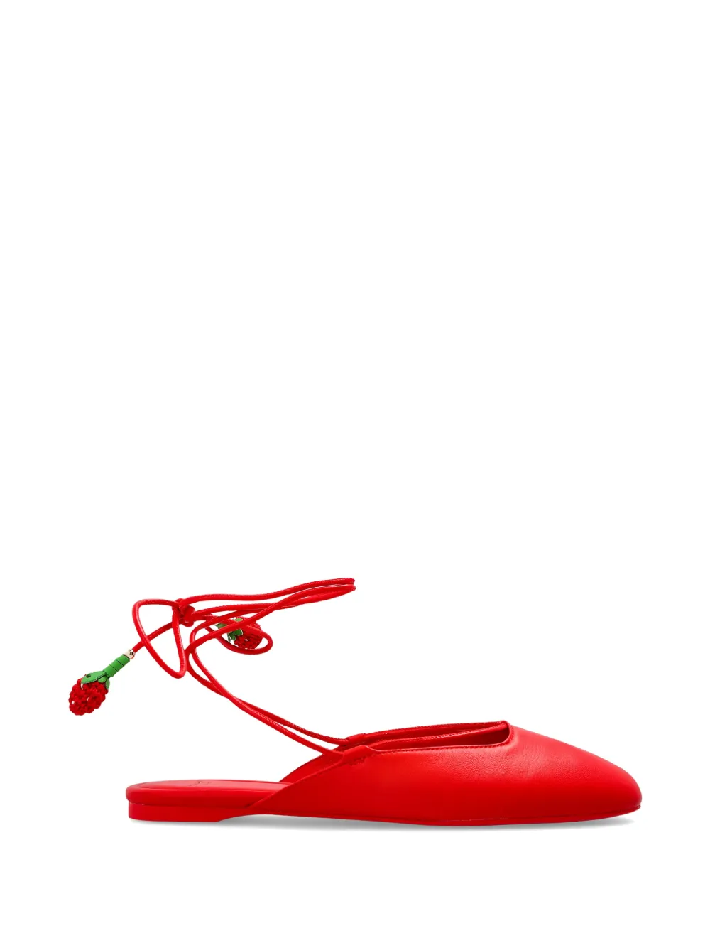 Kate Spade Eloise strawberry-charm lace-up pumps Rood