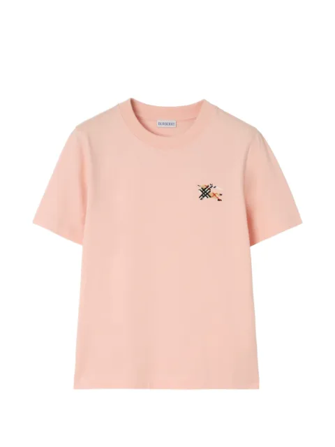 Burberry playera Knight Check de algodón