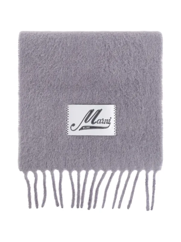 Marni Alpaca-blend Scarf in Grey
