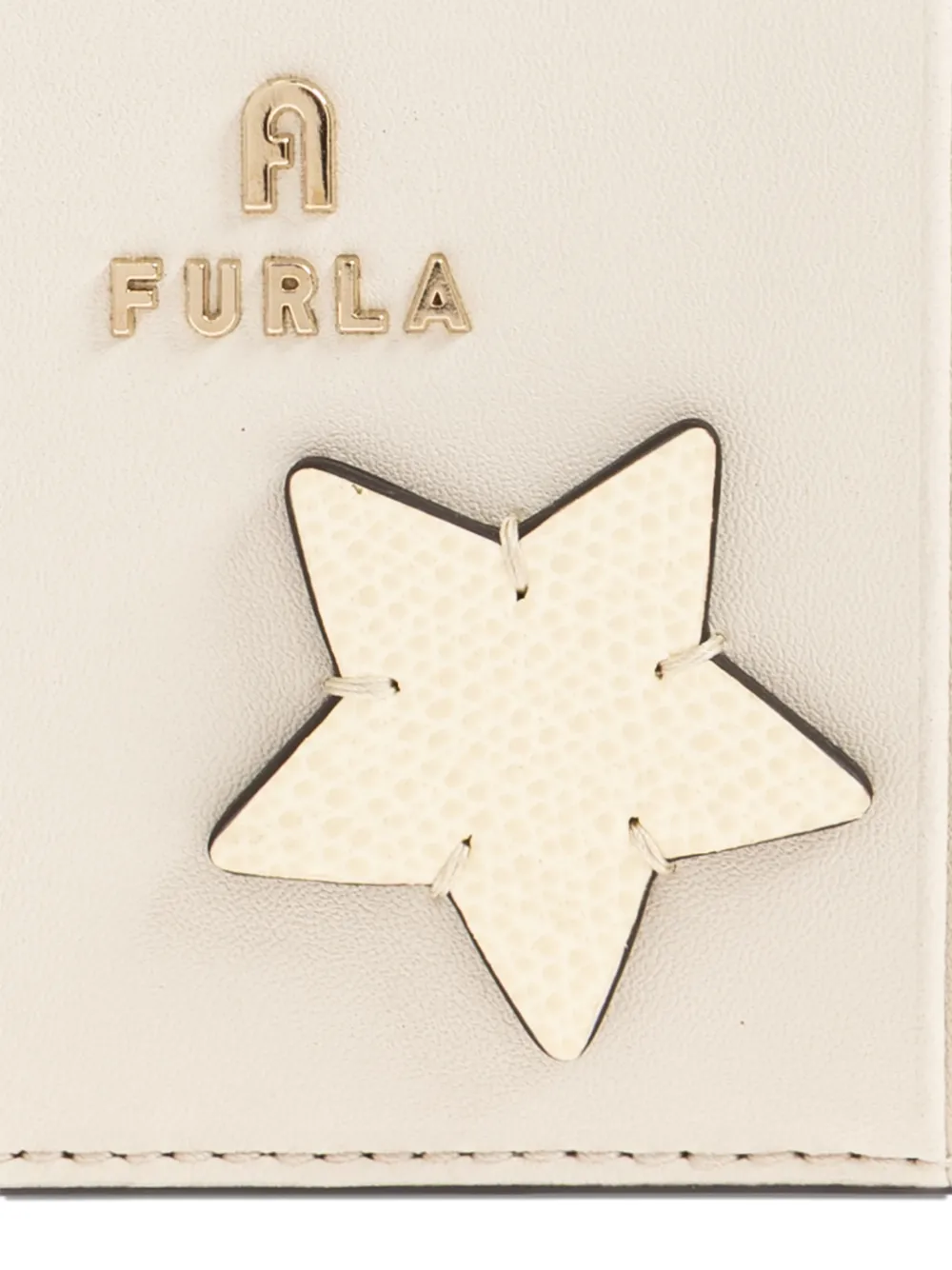 Furla Camelia medium pasjeshouder met sterpatch Beige