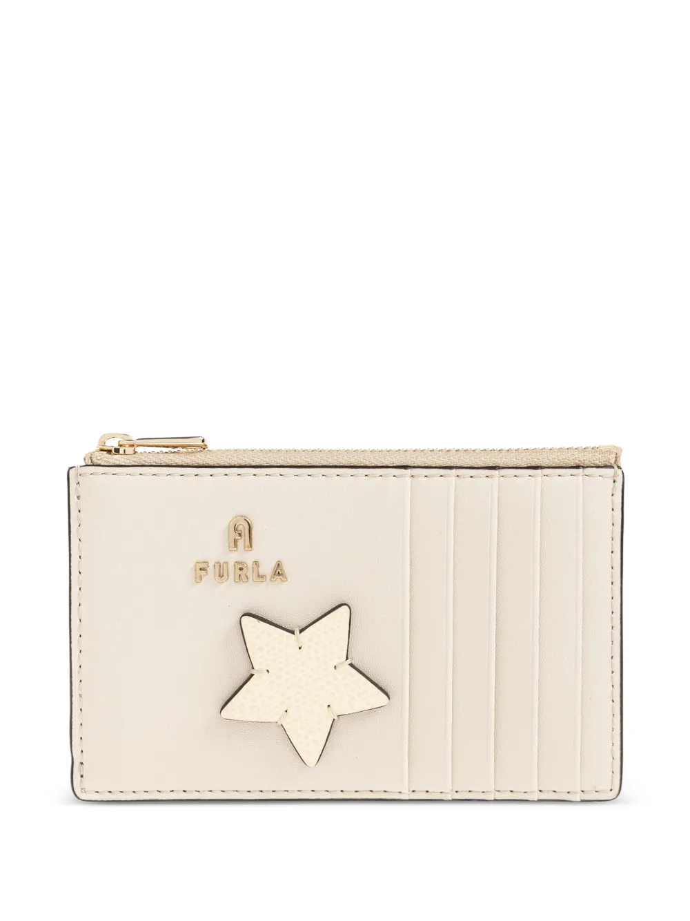 Furla Camelia Medium star-patch card holder - Toni neutri
