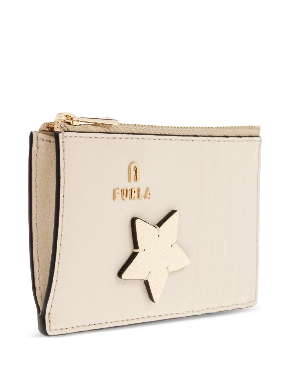 Furla Camelia medium pasjeshouder met sterpatch Beige