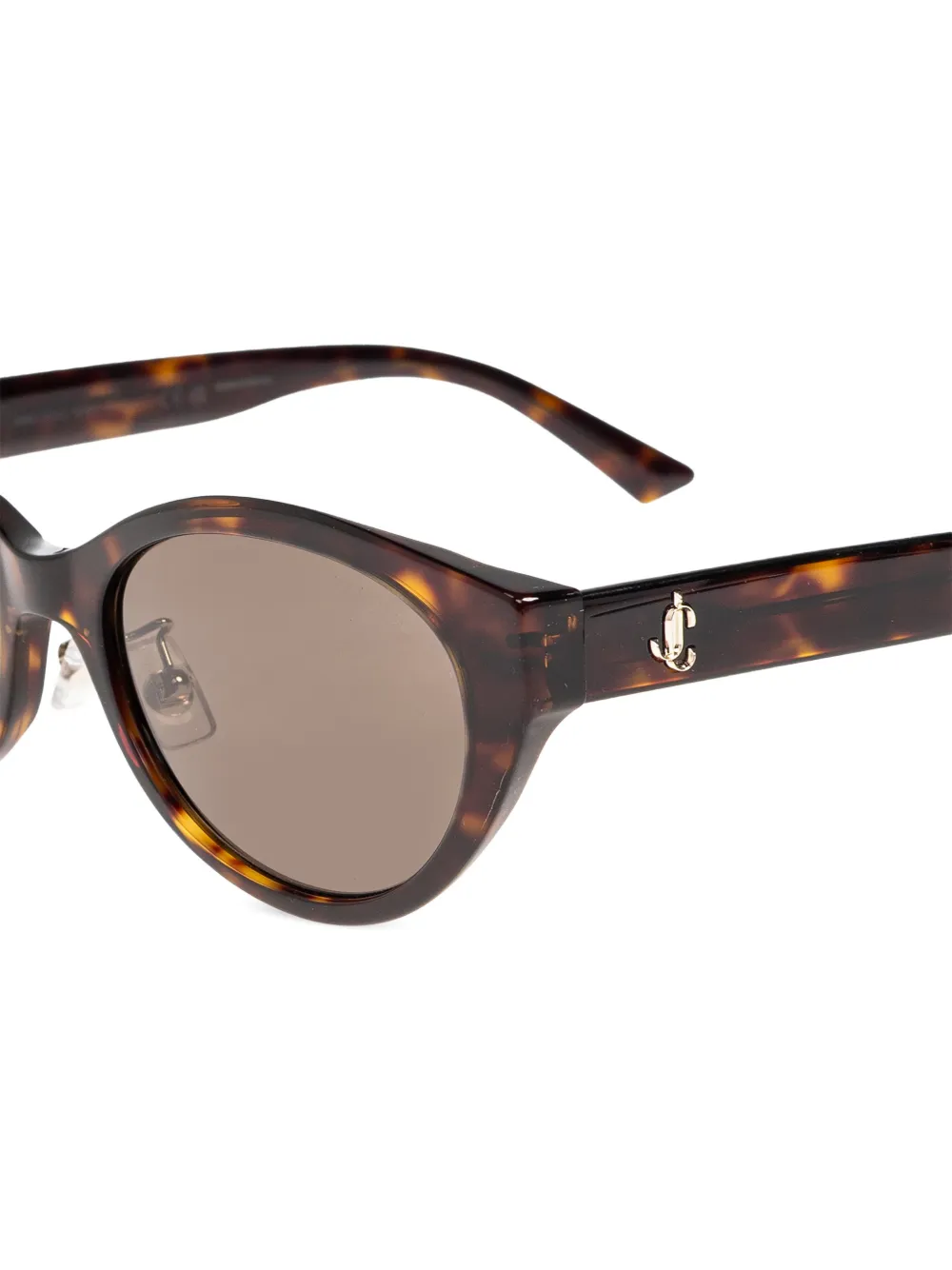 Jimmy Choo Eyewear Zonnebril met schildpadschild-design Bruin