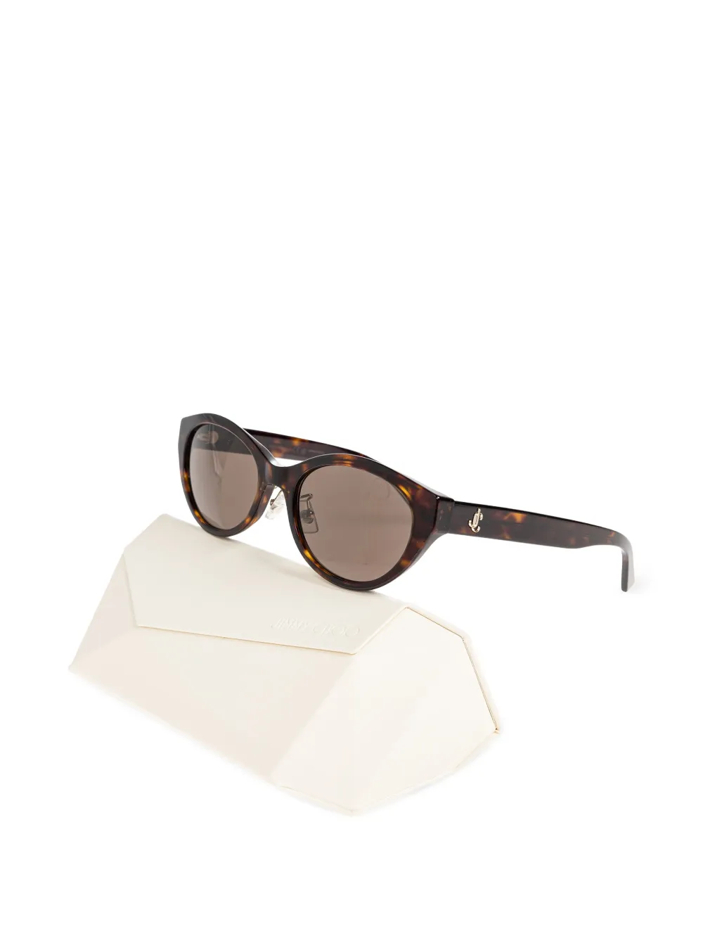 Jimmy Choo Eyewear Zonnebril met schildpadschild-design Bruin