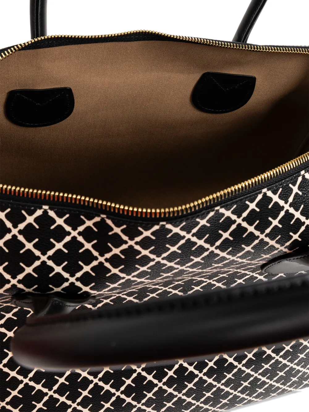 By Malene Birger Lullu weekendtas met geometrische print Zwart