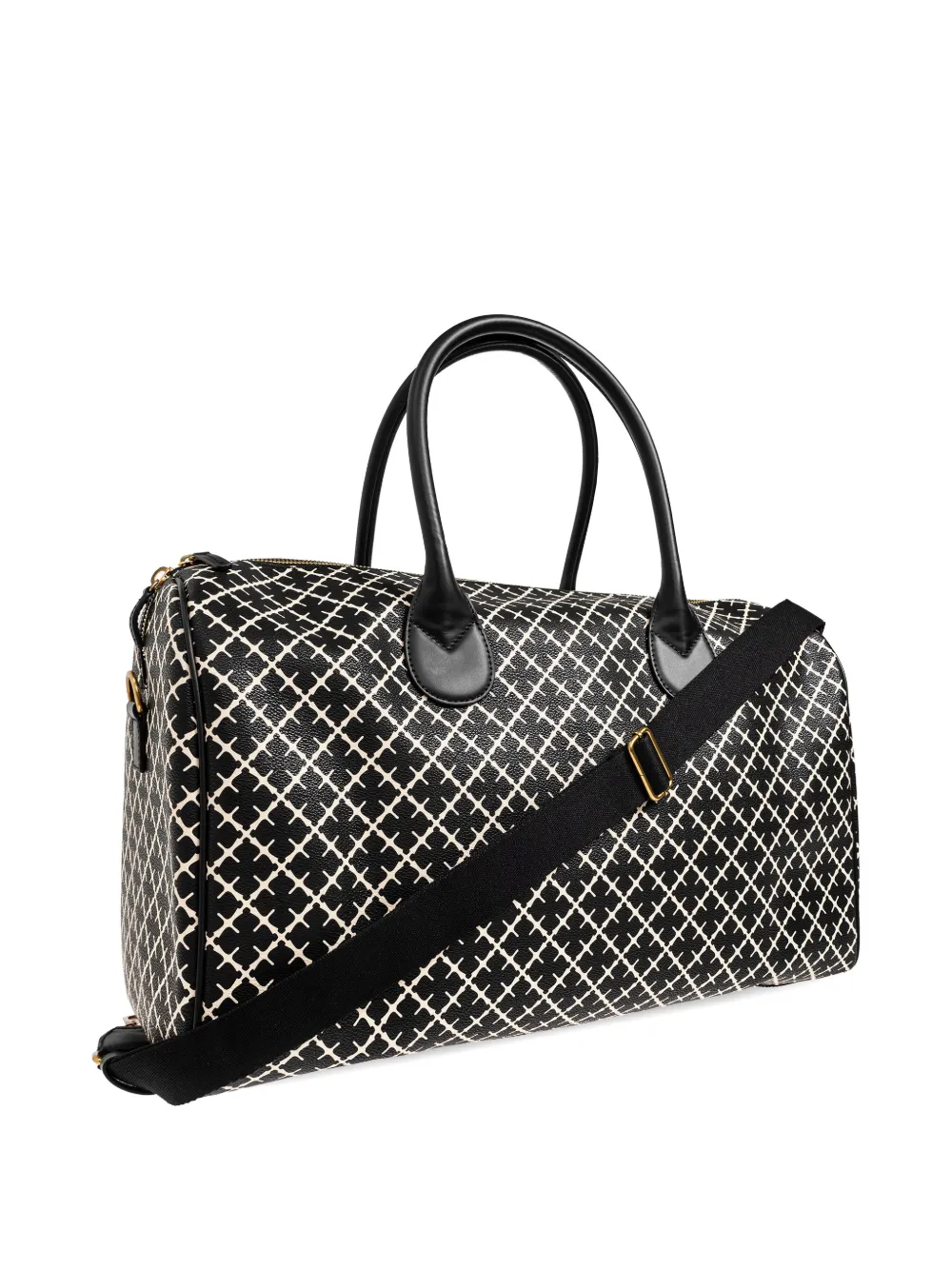 By Malene Birger Lullu weekendtas met geometrische print Zwart