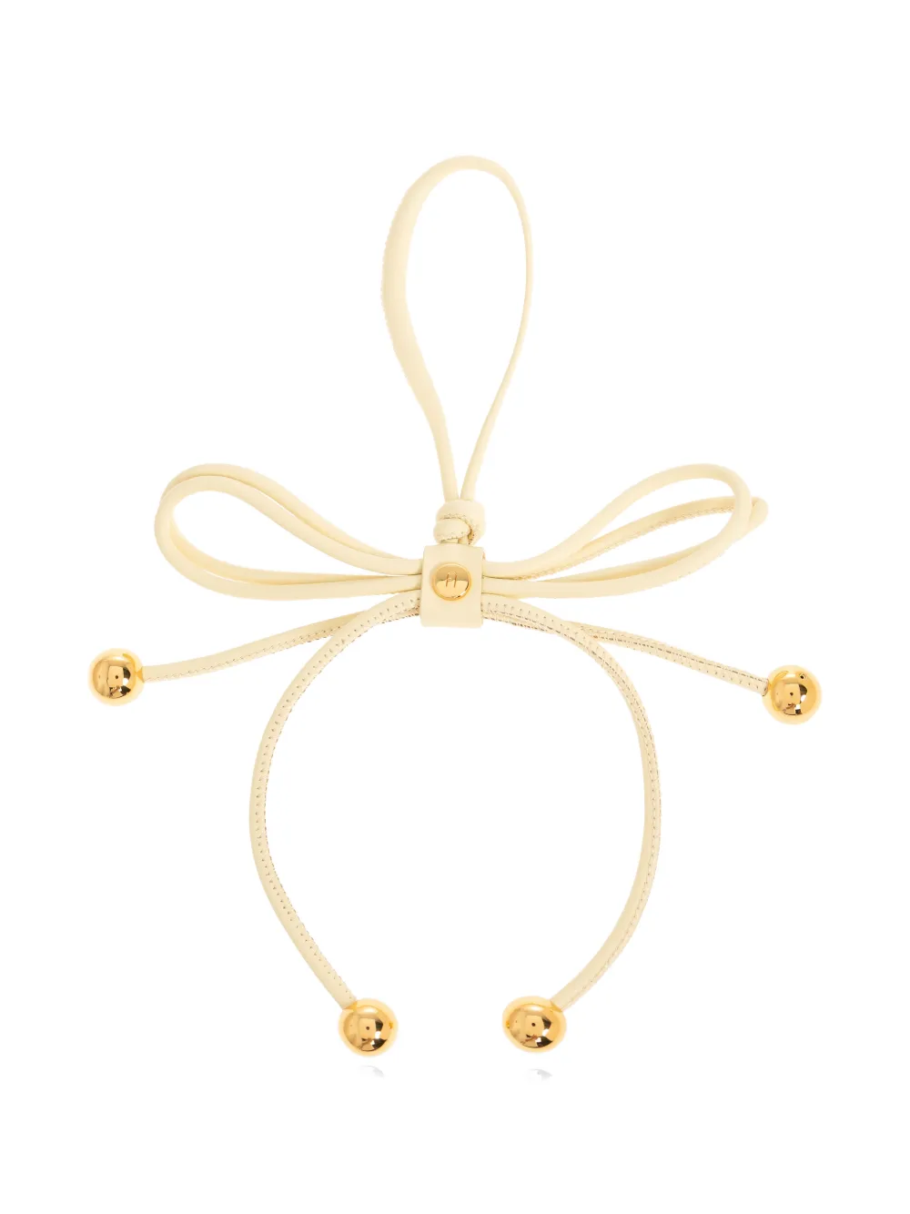 Furla Poppy bow-detail leather bag accessory - Giallo