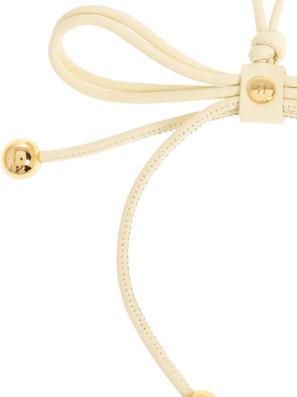 Furla Poppy leren tas met strikdetail Geel