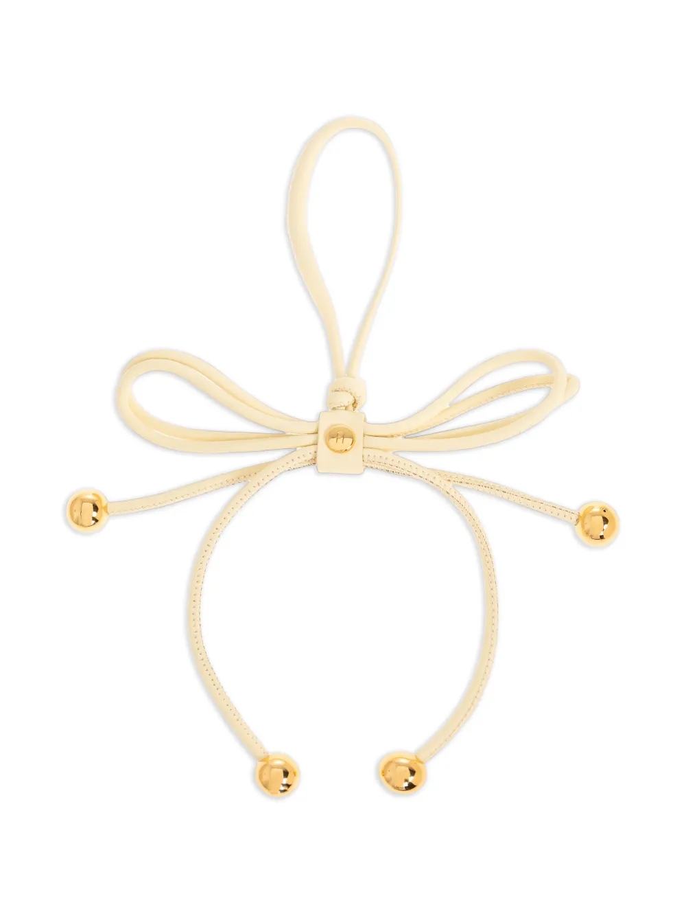Furla Poppy bow-detail leather bag accessory - Yellow