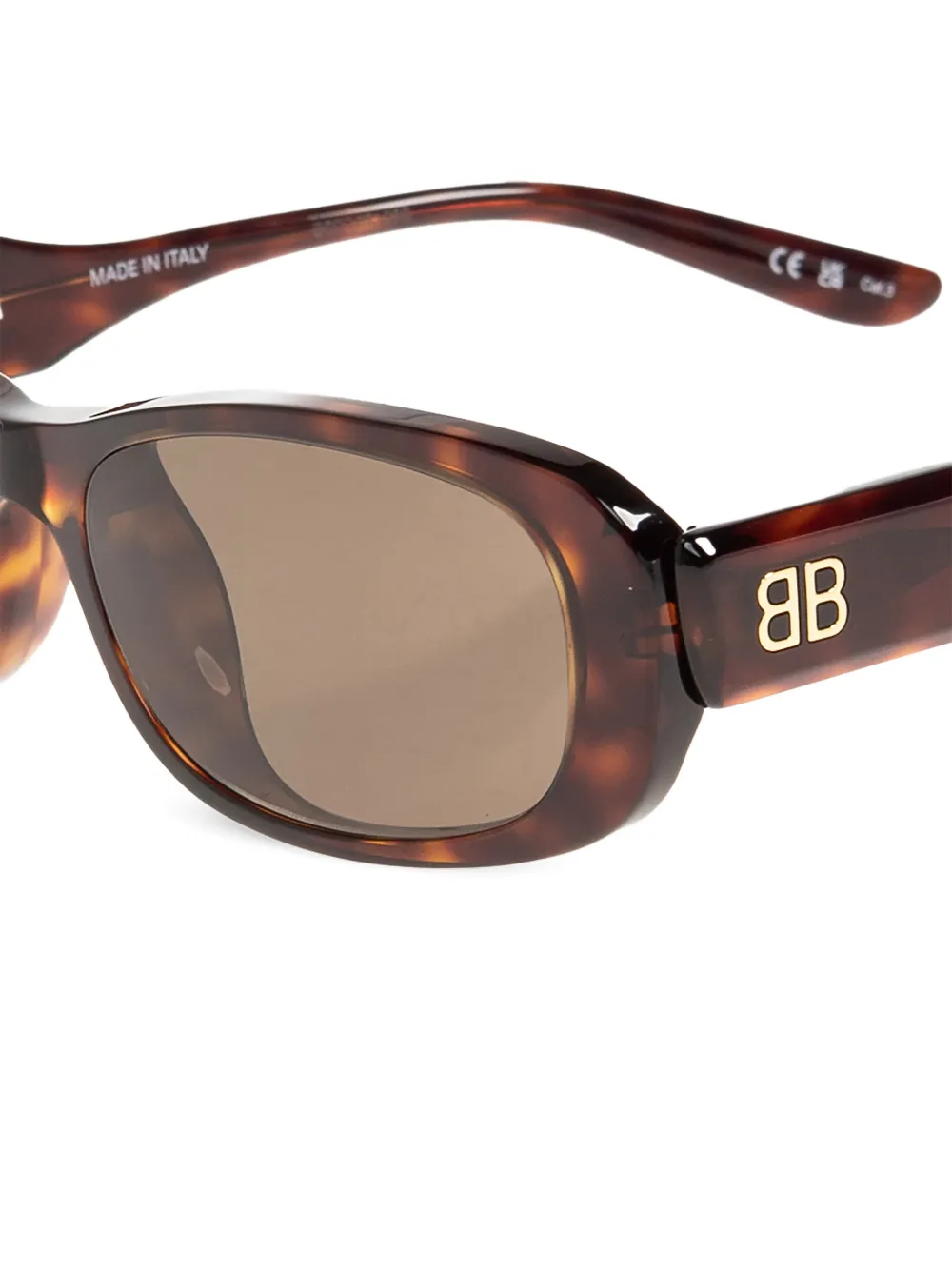 Balenciaga Eyewear BB zonnebril met schildpadschild-effect Bruin