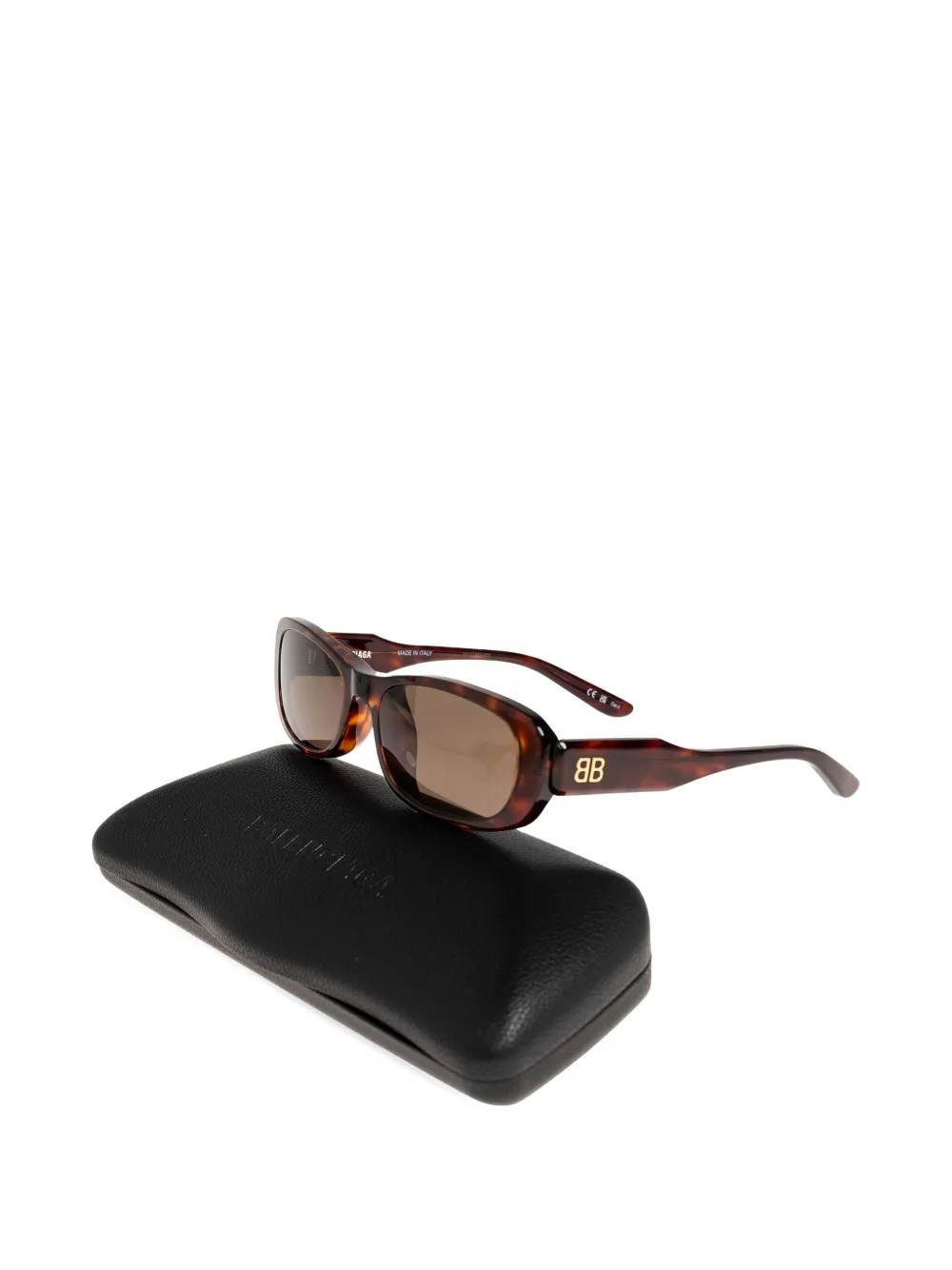 Balenciaga Eyewear BB zonnebril met schildpadschild-effect Bruin