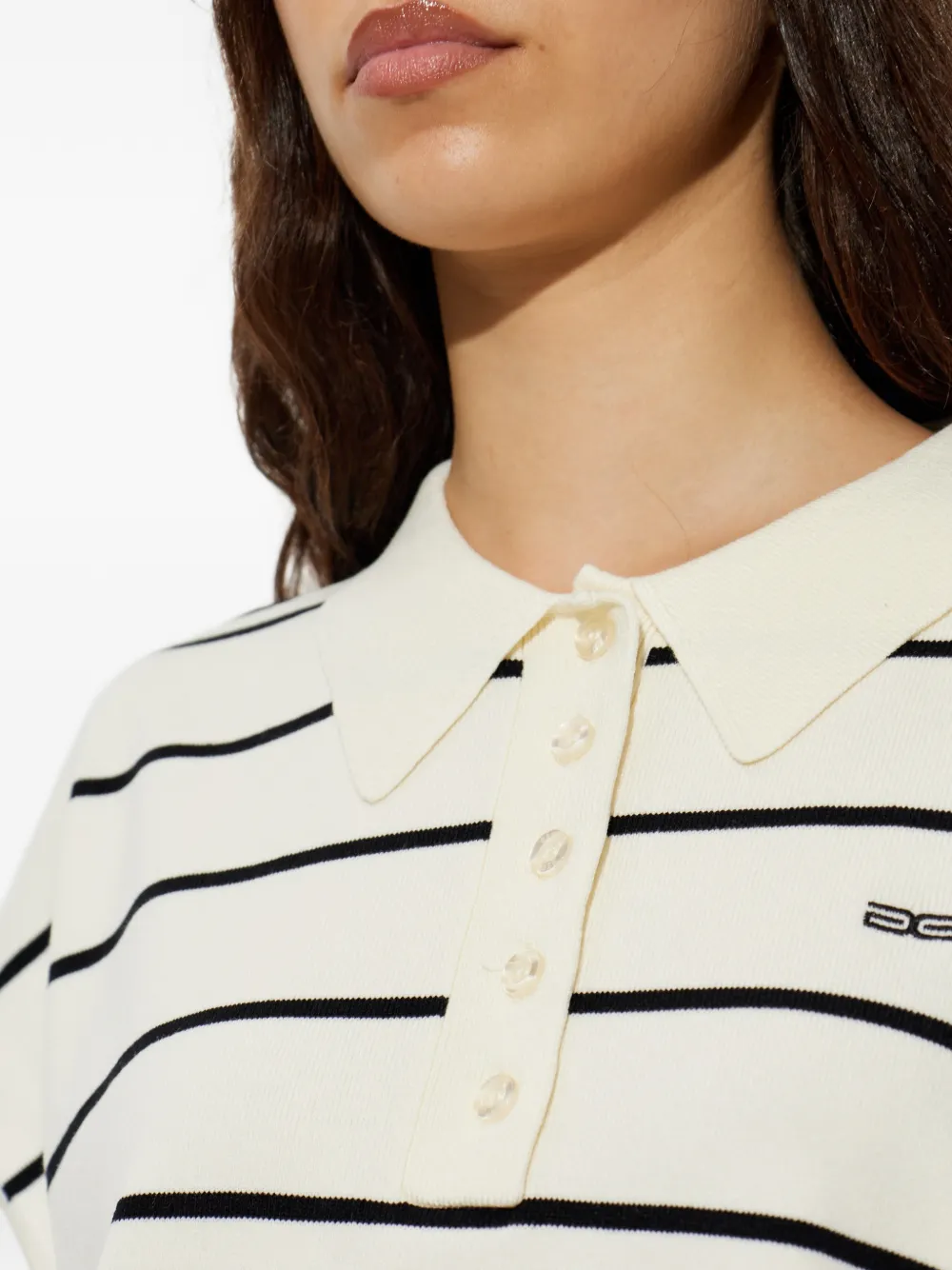 Gestuz Gestreepte polotop Wit