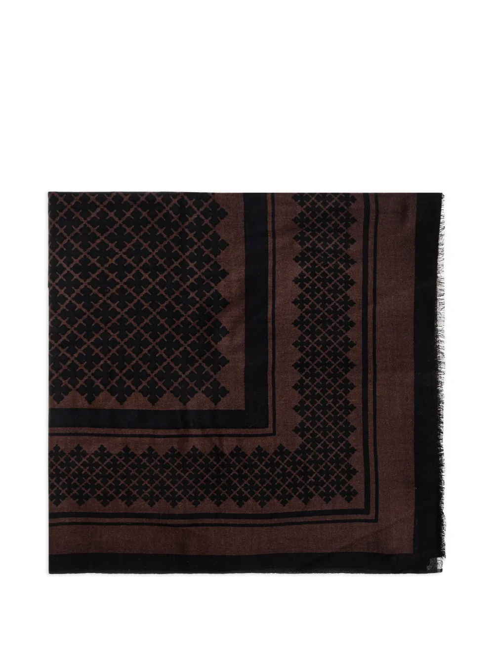 By Malene Birger Julee graphic-pattern scarf - Marrone