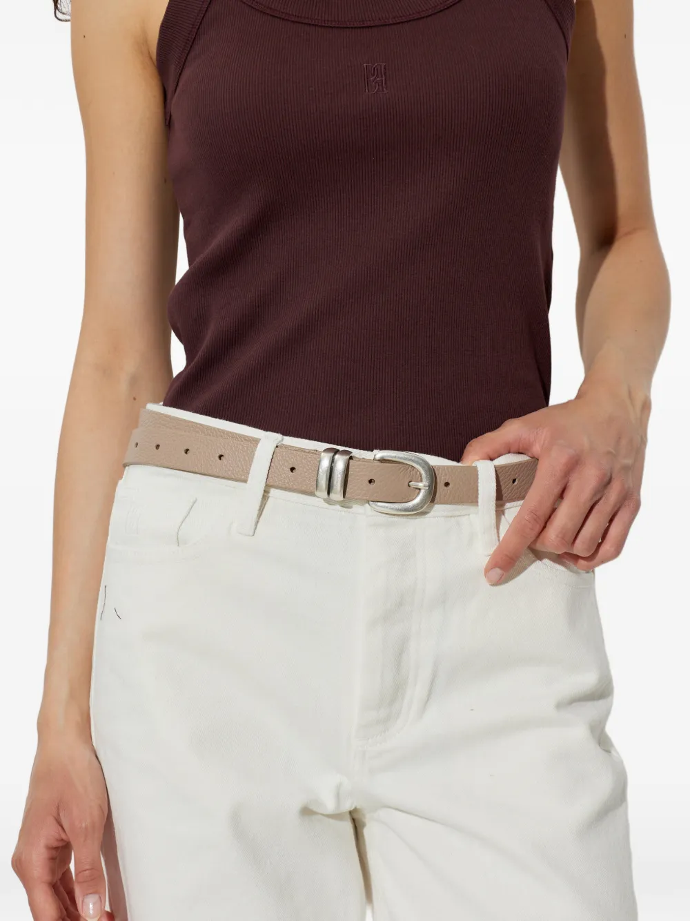 By Malene Birger Zoilo leren riem Beige