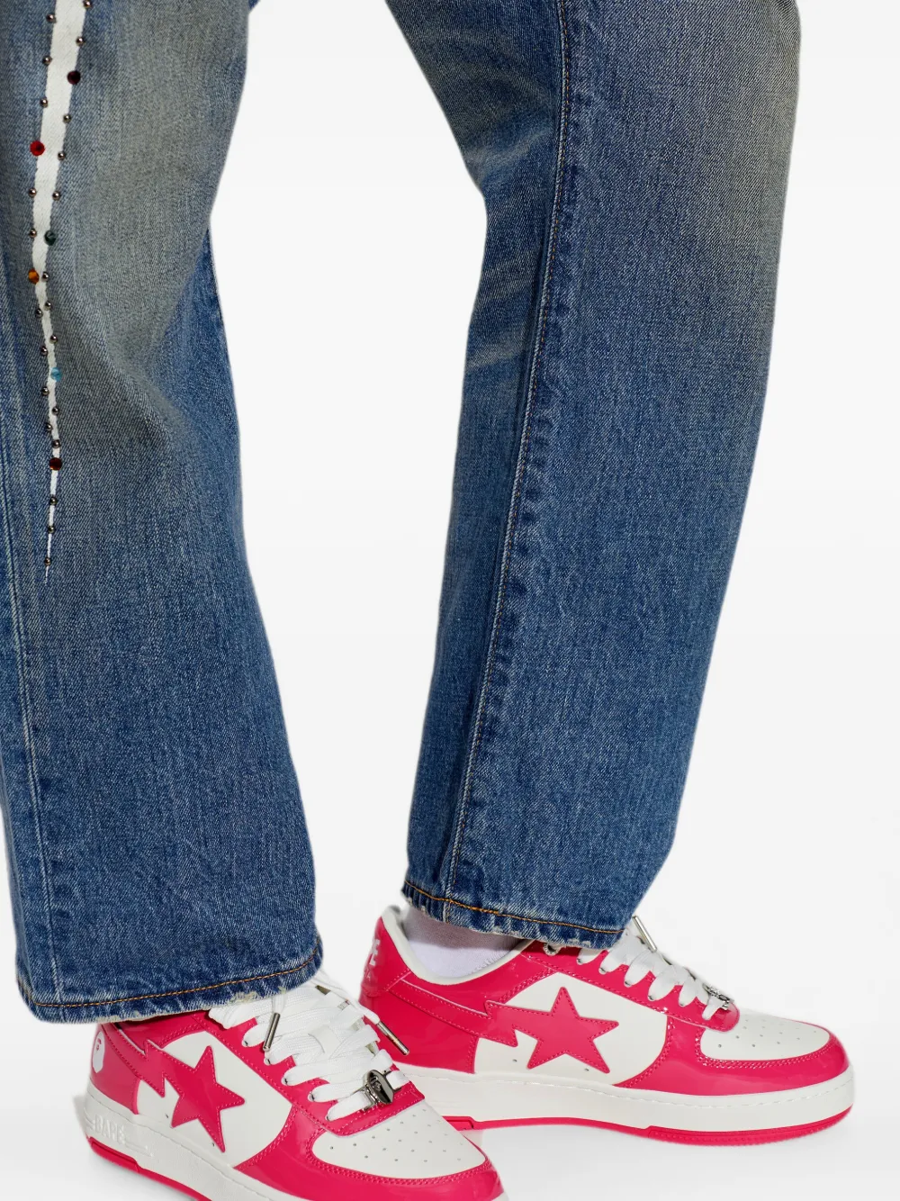 A BATHING APE Bape Sta lakleren sneakers Roze