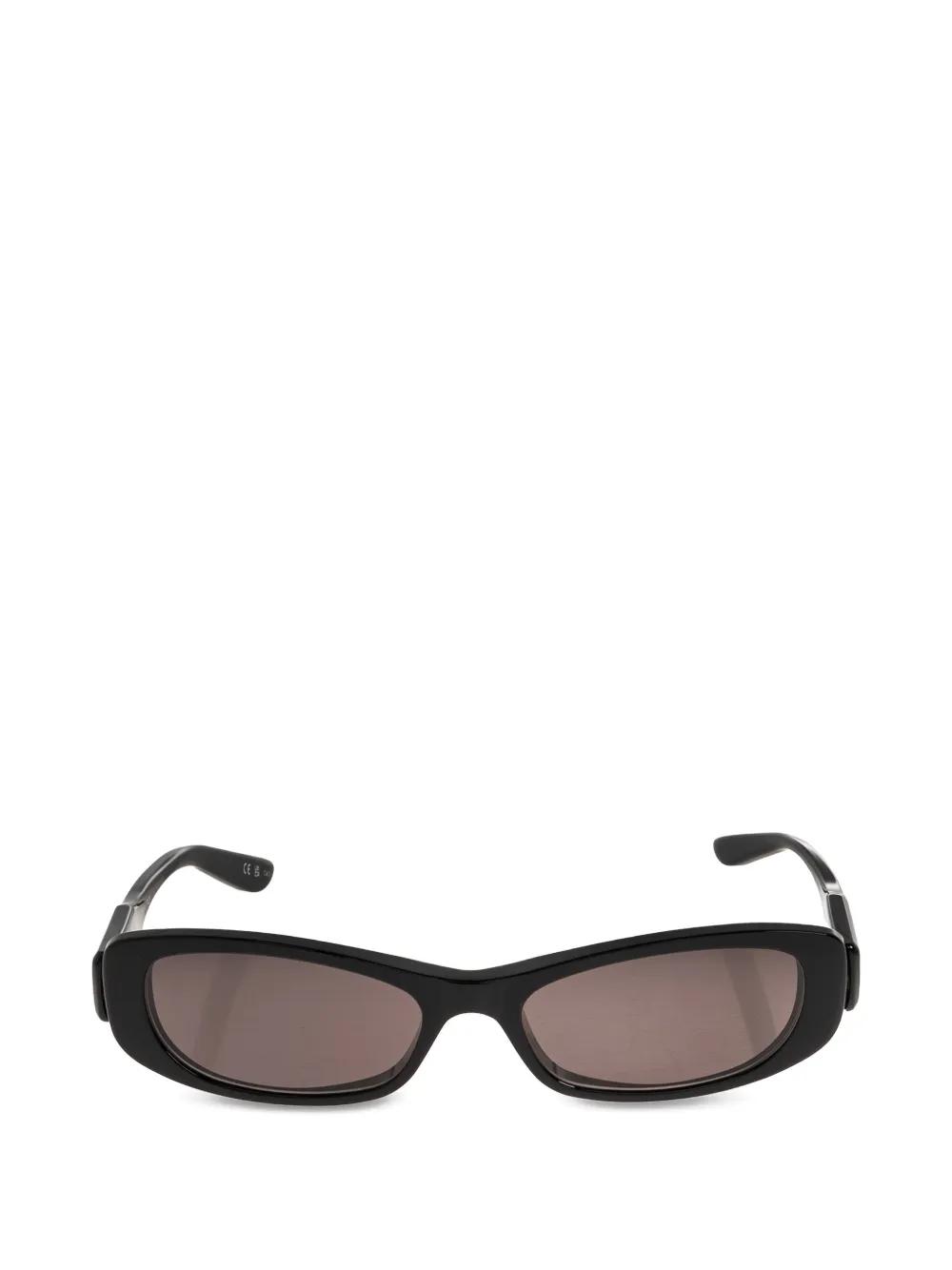 Balenciaga Eyewear logo-plaque rectangle-frame sunglasses - Nero