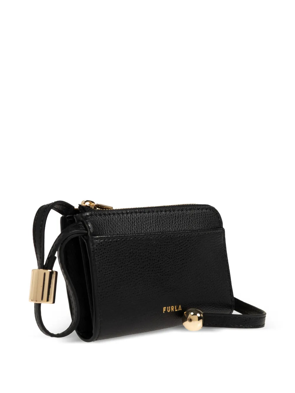 Furla Laura portemonnee met logoplakkaat Zwart