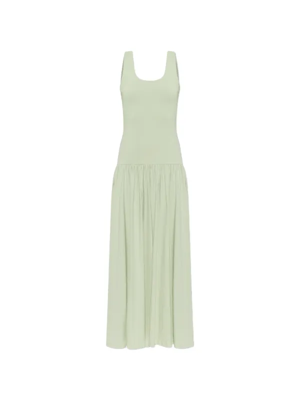 By Malene Birger Marcielle Gathered Sleeveless Dress | Green | FARFETCH