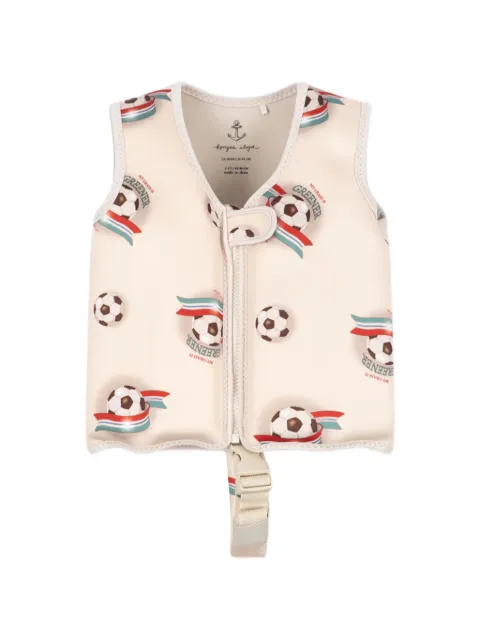 Konges Sløjd Ellis football-print swim vest