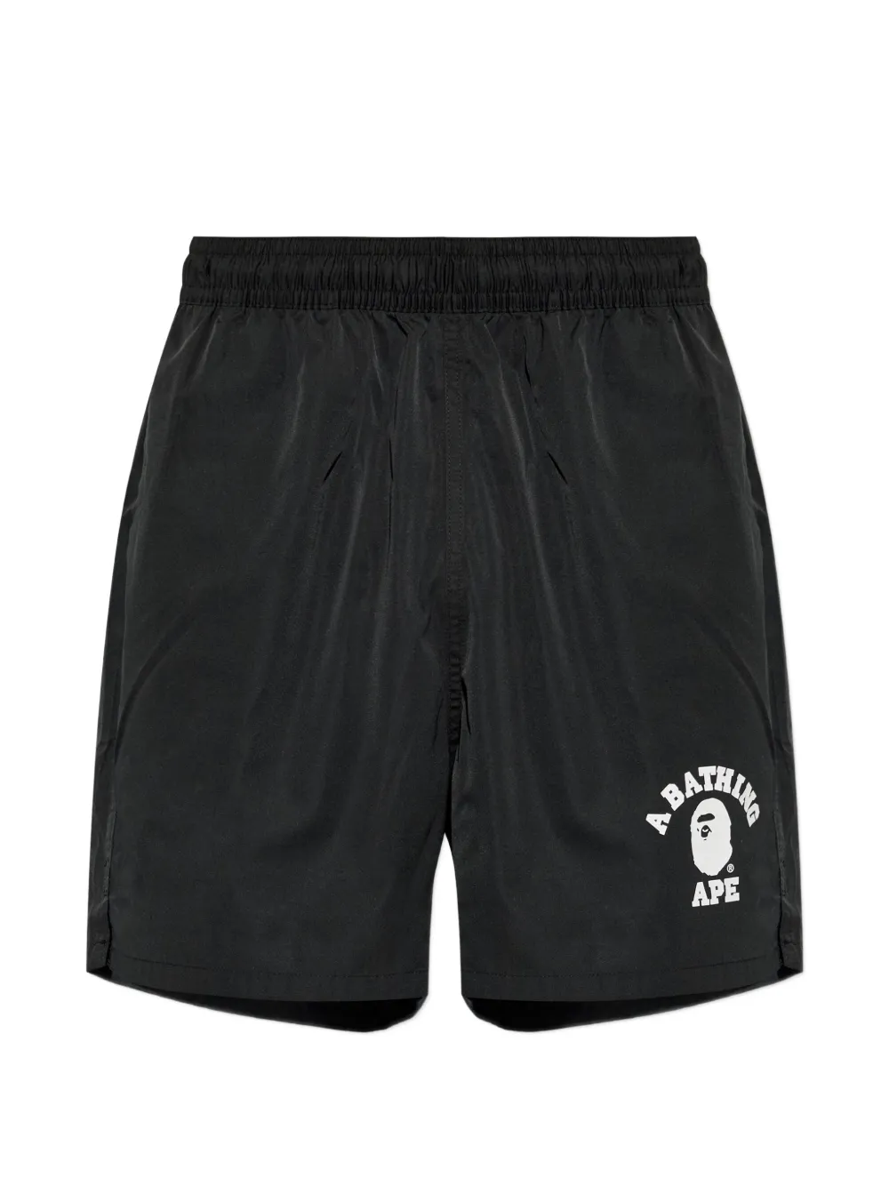 A BATHING APE® logo-print elasticated-waist shorts - Nero