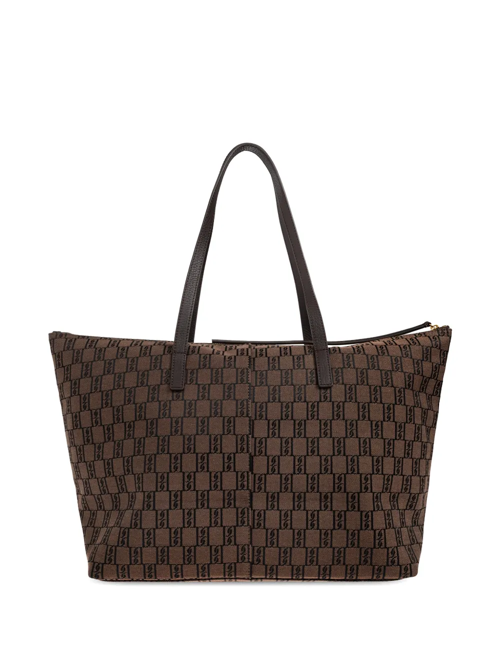 By Malene Birger Carva shopper met monogramprint Bruin