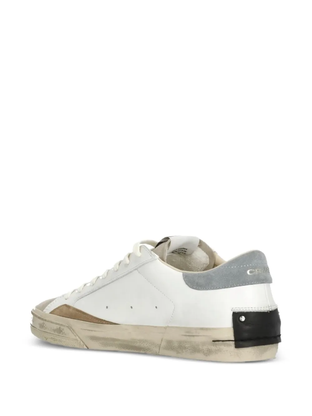 Crime London Sneakers met gerafeld effect Wit