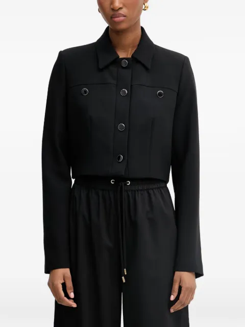 Morgan button-up cropped jacket