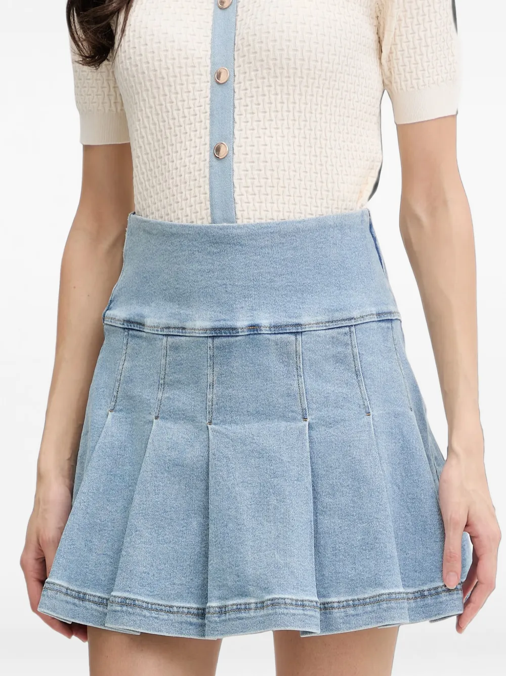 Morgan Denim mini-rok Blauw