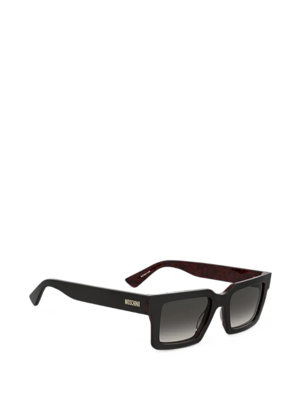 Moschino Eyewear Zonnebril met rechthoekig montuur Zwart