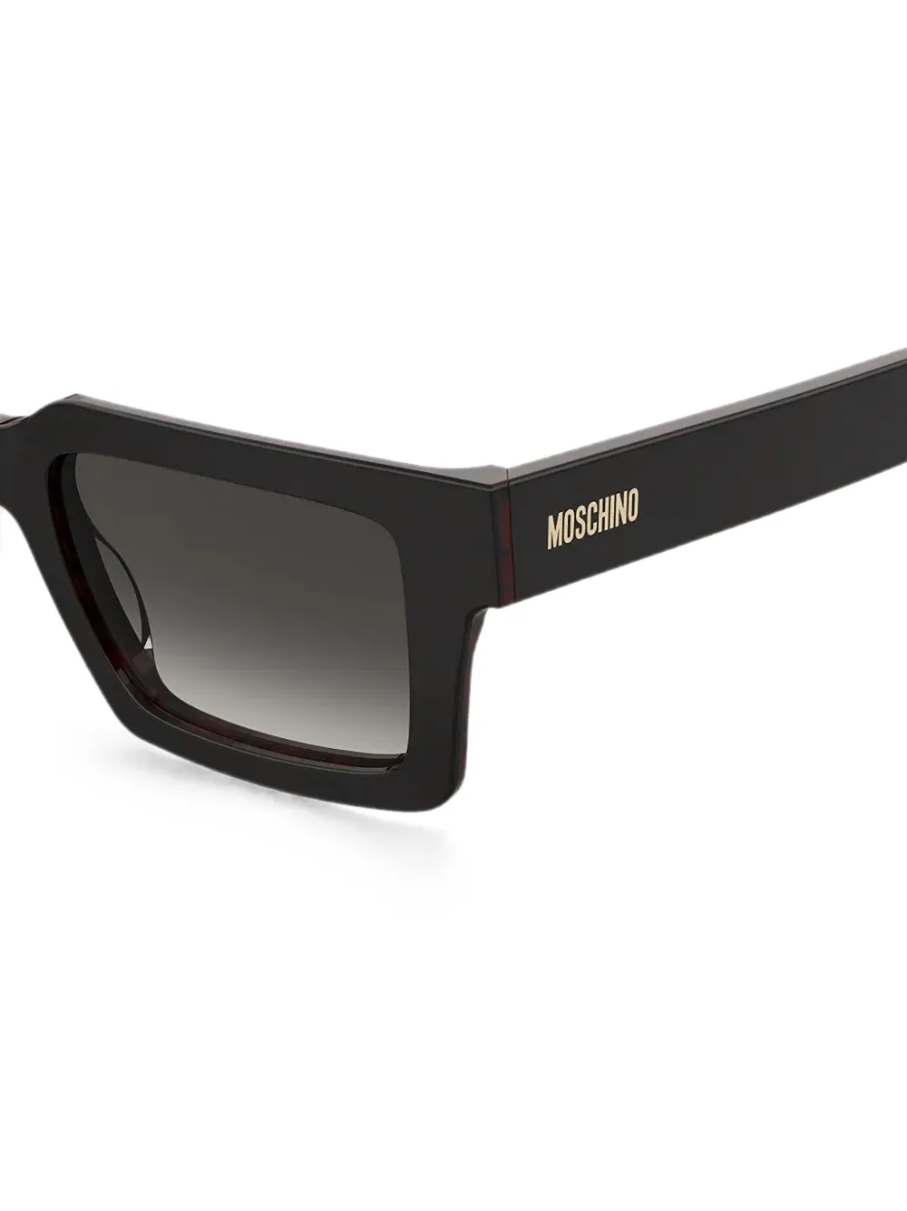 Moschino Eyewear Zonnebril met rechthoekig montuur Zwart