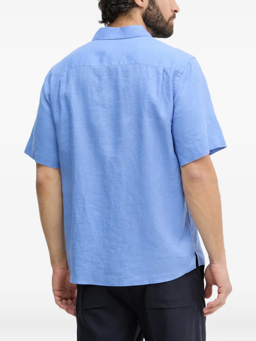 Mos Mosh Overhemd met korte mouwen Blauw