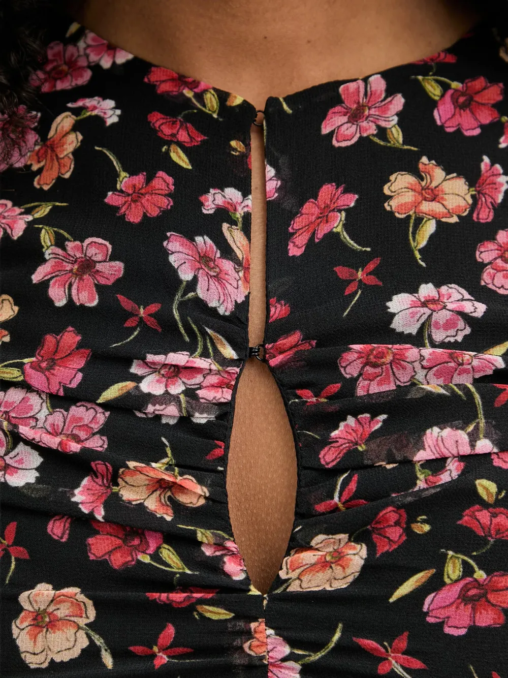 Morgan Mini-jurk met bloemenprint Zwart