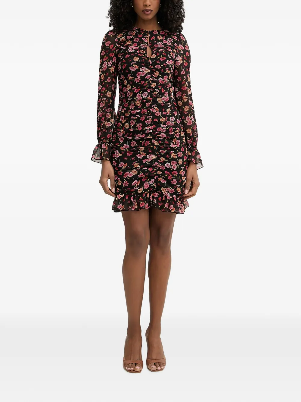 Morgan Mini-jurk met bloemenprint Zwart