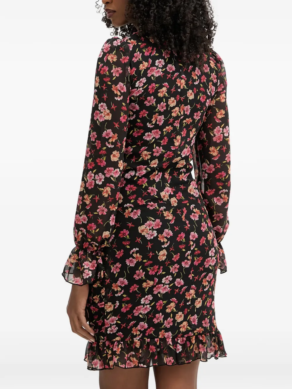 Morgan Mini-jurk met bloemenprint Zwart